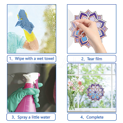 PVC Window Static Sticker DIY-WH0311-024-1
