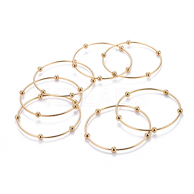 Fashion 201 Stainless Steel Bangle Sets BJEW-L664-023B-G-1-1