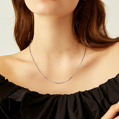 DIY Stainless Steel Satellite Chains Necklace Jewelry Kits DIY-TA0010-46-1