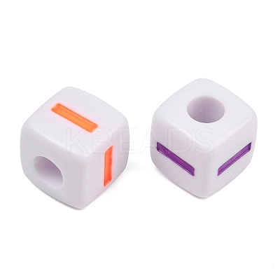 Opaque Acrylic Enamel European Beads AC-ACBA1794-04I-1