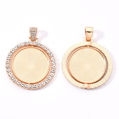 Alloy Pendant Cabochon Settings PALLOY-S107-005KC-RS-1