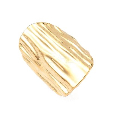 Oval 304 Stainless Steel Chunky Cuff Rings RJEW-S626-05G-1