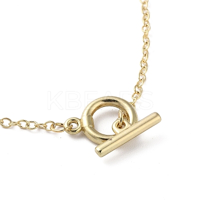 Rotated Hourglass Flat Round Alloy Pendant Necklaces for Women NJEW-G131-01D-1