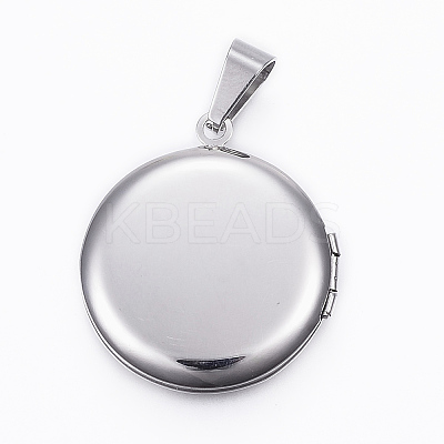 Tarnish Resistant 304 Stainless Steel Locket Pendants X-STAS-H389-30P-1