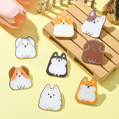 8Pcs 8 Styles Acrylic Brooches FIND-CJ0001-94-1