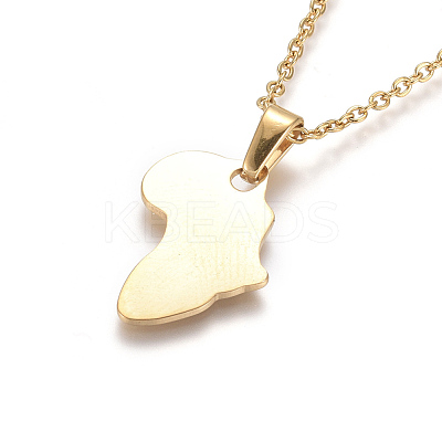 304 Stainless Steel Pendant Necklaces X-NJEW-F275-19G-1