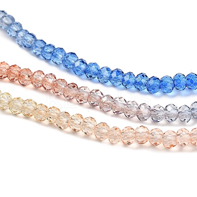 Transparent Painted Glass Beads Strands X1-DGLA-A034-T1mm-A02-1