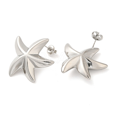Non-Tarnish 304 Stainless Steel Stud Earrings for Women X-EJEW-G364-13P-1