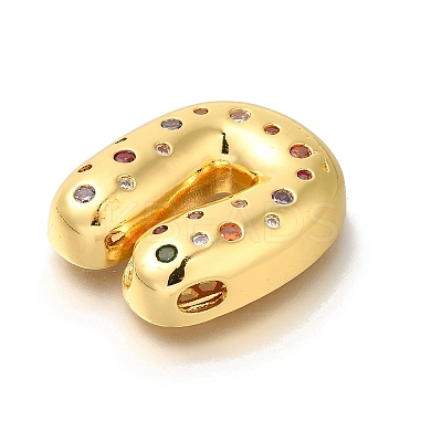 Brass Cubic Zirconia Pendants KK-M295-13G-U-1