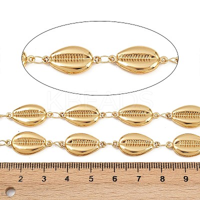 304 Stainless Steel Shell Shape Link Chains CHS-P023-04G-1
