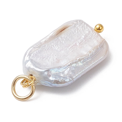 Natural Baroque Pearl Keshi Pearl Pendants PALLOY-JF04628-01-1