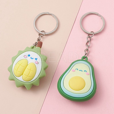 Fruit Theme PVC Pendants Keychain KEYC-YW0001-15-1