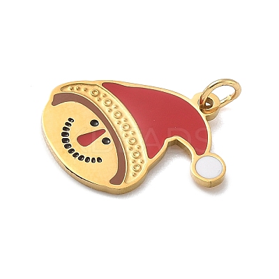 304 Stainless Steel Enamel Christmas Theme Pendants STAS-Z164-01G-03-1