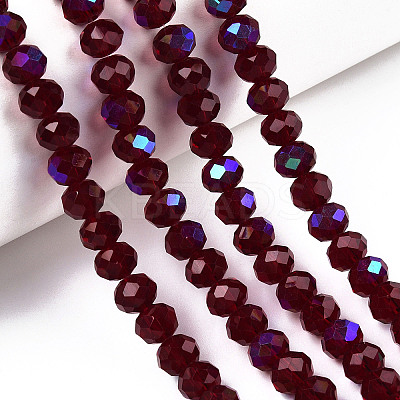 Electroplate Glass Beads Strands EGLA-A034-T4mm-L21-1
