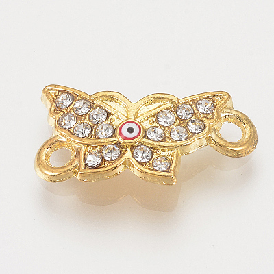 Alloy Rhinestone Links connectors LS-X-ALRI-S170-02G-1