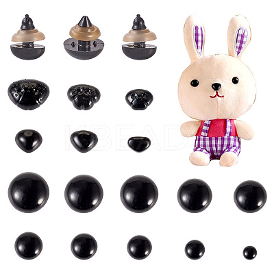 260Pcs 16 Style Resin Doll Eyes & Nose FIND-TA0003-82-1