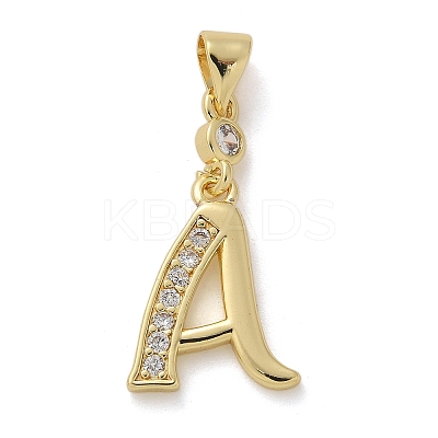 Brass Micro Pave Cubic Zirconia Pendants KK-M319-02G-A-1
