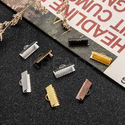 Mixed Iron Ribbon Crimp Ends E183-M-1