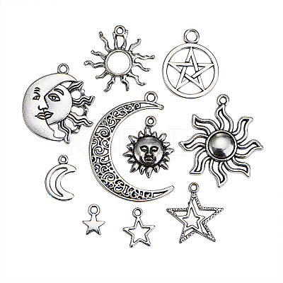 Tibetan Style Alloy Pendants TIBEP-CJ0001-08-1
