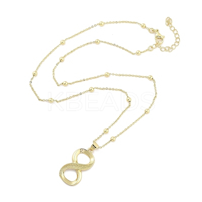 Brass Pendants Necklace NJEW-B101-02G-01-1