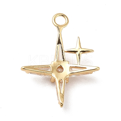 Brass Cubic Zirconia Pendants KK-M233-08G-A-1