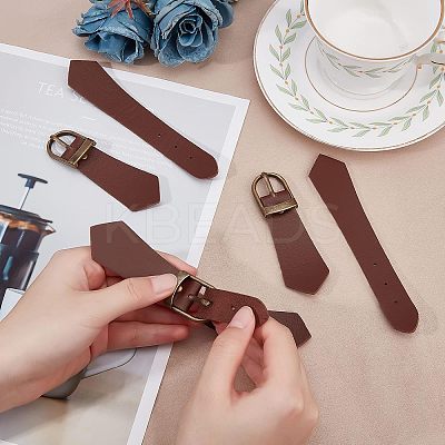 6Pcs PU Imitation Leather Belt Buckles LS-AJEW-FG0001-57-1