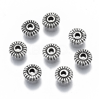 Tibetan Style Alloy Spacer Beads TIBEP-S319-117AS-RS-1