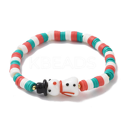 3Pcs 3 Styles Polymer Clay Heishi Surfer Stretch Bracelets Set BJEW-TA00262-1