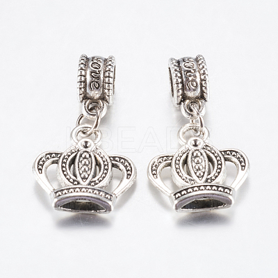Tibetan Style Alloy European Dangle Charms PALLOY-F199-37AS-1