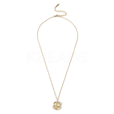 201 Stainless Steel Pendant Necklaces for Women NJEW-D055-07G-1