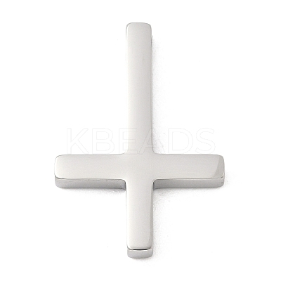 304 Stainless Steel Saint Peter's Cross Pendants STAS-K311-10E-P-1