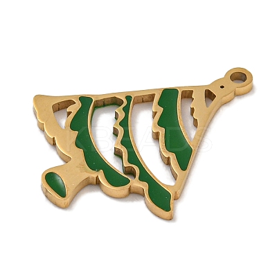 Christmas Theme 304 Stainless Steel Enamel Charms STAS-Z093-02A-1