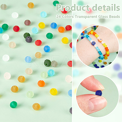 960Pcs 24 Colors Transparent Glass Beads EGLA-PH0001-41-1