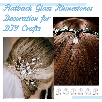 60Pcs Teardrop Sew on Rhinestone RGLA-DC0001-06-1