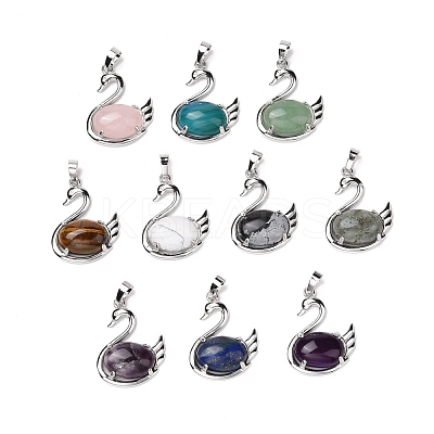 Natural & Synthetic Gemstone Pendants G-M385-04P-1