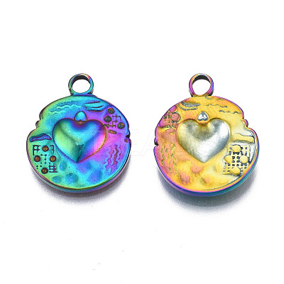 Ion Plating(IP) 304 Stainless Steel Pendants STAS-S119-125-1