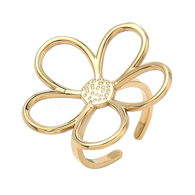 304 Stainless Steel Cuff Open Rings for Women LS-RJEW-P180-04G-1