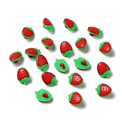 Acrylic Strawberry Shank Buttons BUTT-E025-03-1