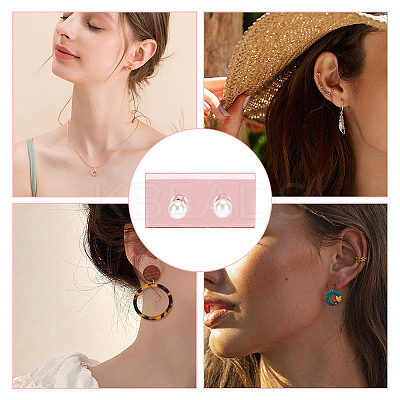 4 Colors Acrylic Single Earring Display Card ODIS-AR0001-05A-1