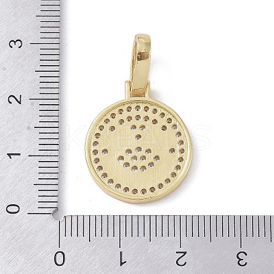 Brass Micro Pave Cubic Zirconia Pendants ZIRC-NH0001-01G-03-1