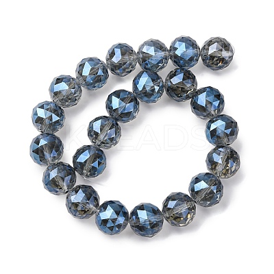 Transparent Electroplate Glass Beads Strands EGLA-N002-34G-F04-1