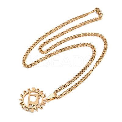 201 Stainless Steel Costura Sewing Machine Holloe Pendant Necklaces NJEW-K283-28G-1