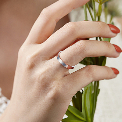 2 Sets 2 Colors 304 Stainless Steel Plain Band Rings Set for Women RJEW-AN0001-20-1