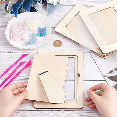DIY Paillette Moon & Star Photo Frame Making Kit DIY-OC0010-20-1