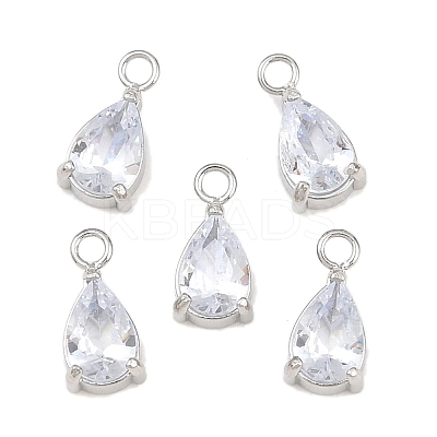 304 Stainless Steel Pave Cubic Zirconia Pendants STAS-P434-01P-1