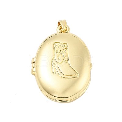Brass Locket Pendants KK-H206-01G-02-1