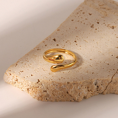 Simple and Elegant 304 Stainless Steel Snake Cuff Rings LS-IR8532-1