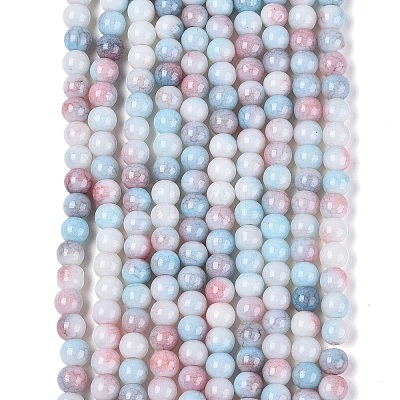 Ombre Effect Opaque Crackle Glass Beads Strands GLAA-Q106-01A-A03-1