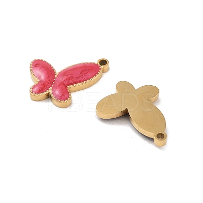 Ion Plating(IP) 304 Stainless Steel Enamel Pendants STAS-I309-01D-1