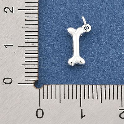 925 Sterling Silver Charms with 925 Stamp and Jump Rings STER-S007-01B-S-1